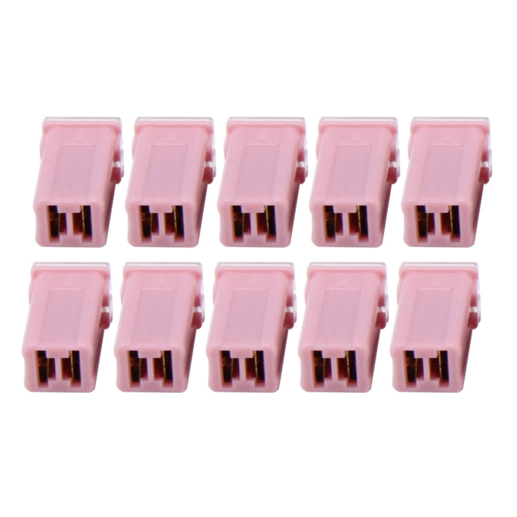 10 PCS Vehicle Car Plastic Shell Straight Female Terminal Push in Blade Cartridge PAL Fuse 30Amp 32V - Fuse by PMC Jewellery | Online Shopping South Africa | PMC Jewellery