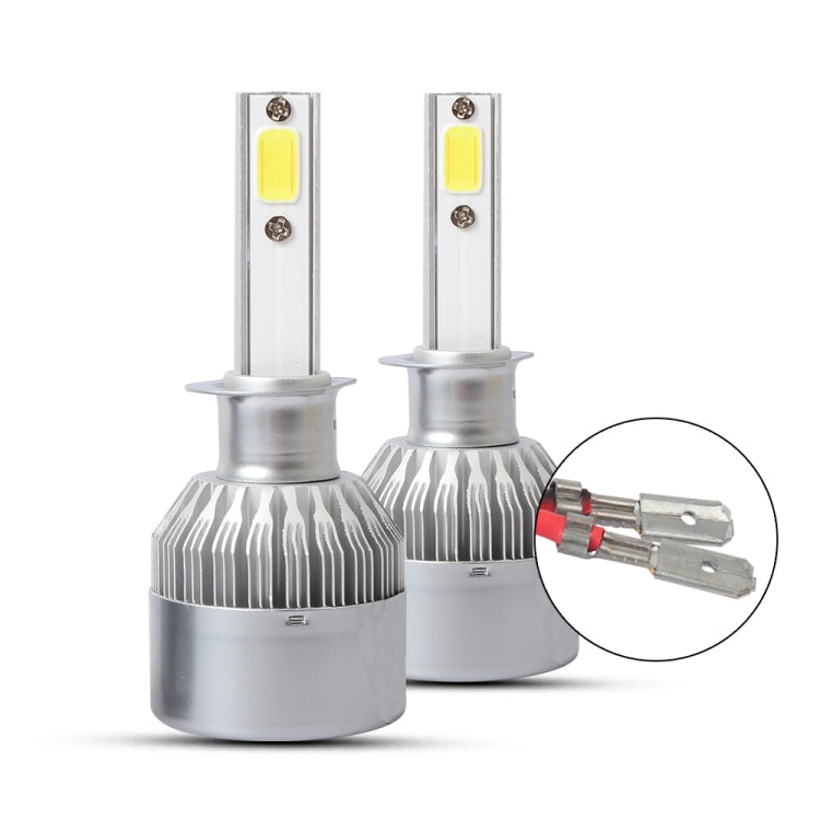 2 PCS  H1 18W 1800 LM 3000K IP68 Canbus Constant Current Car LED Headlight with 2 COB Lamps, DC 9-36V(Gold Light) - LED Headlamps by PMC TechLife | Online Shopping South Africa | PMC TechLife | Buy Now Pay Later Mobicred