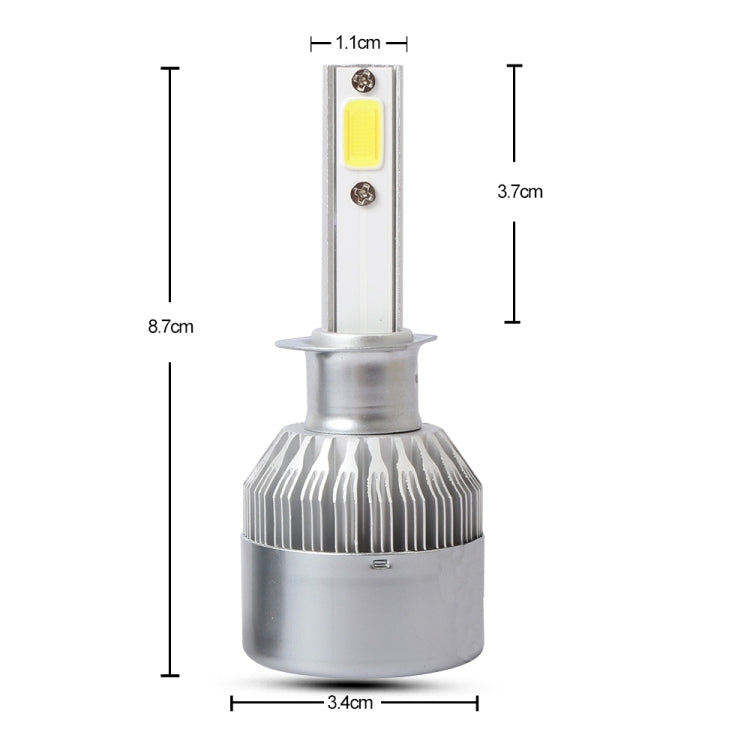 2 PCS  H1 18W 1800 LM 3000K IP68 Canbus Constant Current Car LED Headlight with 2 COB Lamps, DC 9-36V(Gold Light) - LED Headlamps by PMC TechLife | Online Shopping South Africa | PMC TechLife | Buy Now Pay Later Mobicred