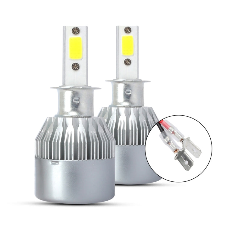2 PCS  H3 18W 1800 LM 3000K IP68 Canbus Constant Current Car LED Headlight with 2 COB Lamps, DC 9-36V(Gold Light) - LED Headlamps by PMC TechLife | Online Shopping South Africa | PMC TechLife | Buy Now Pay Later Mobicred