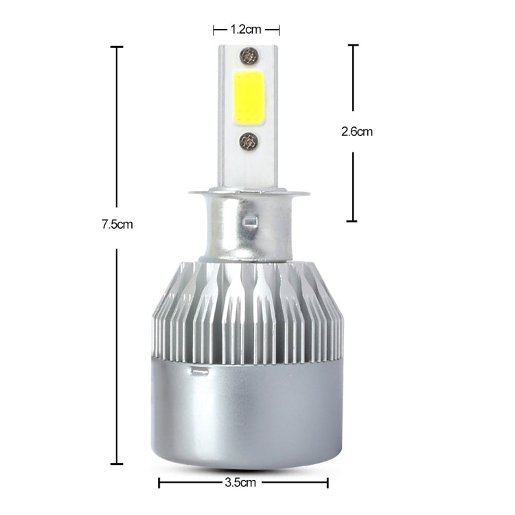 2 PCS  H3 18W 1800 LM 3000K IP68 Canbus Constant Current Car LED Headlight with 2 COB Lamps, DC 9-36V(Gold Light) - LED Headlamps by PMC TechLife | Online Shopping South Africa | PMC TechLife | Buy Now Pay Later Mobicred