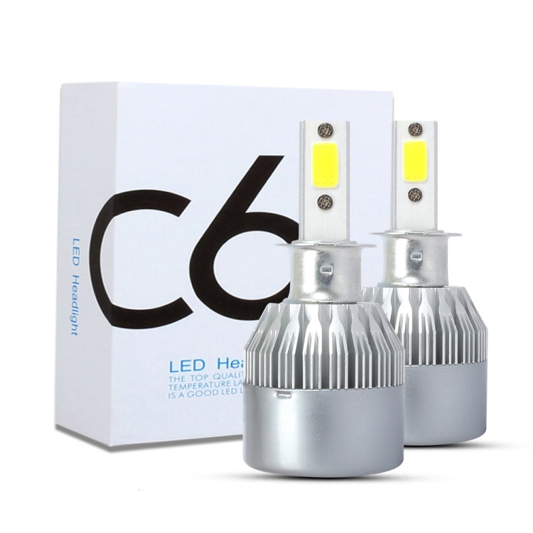 2 PCS  H3 18W 1800 LM 3000K IP68 Canbus Constant Current Car LED Headlight with 2 COB Lamps, DC 9-36V(Gold Light) - LED Headlamps by PMC TechLife | Online Shopping South Africa | PMC TechLife | Buy Now Pay Later Mobicred