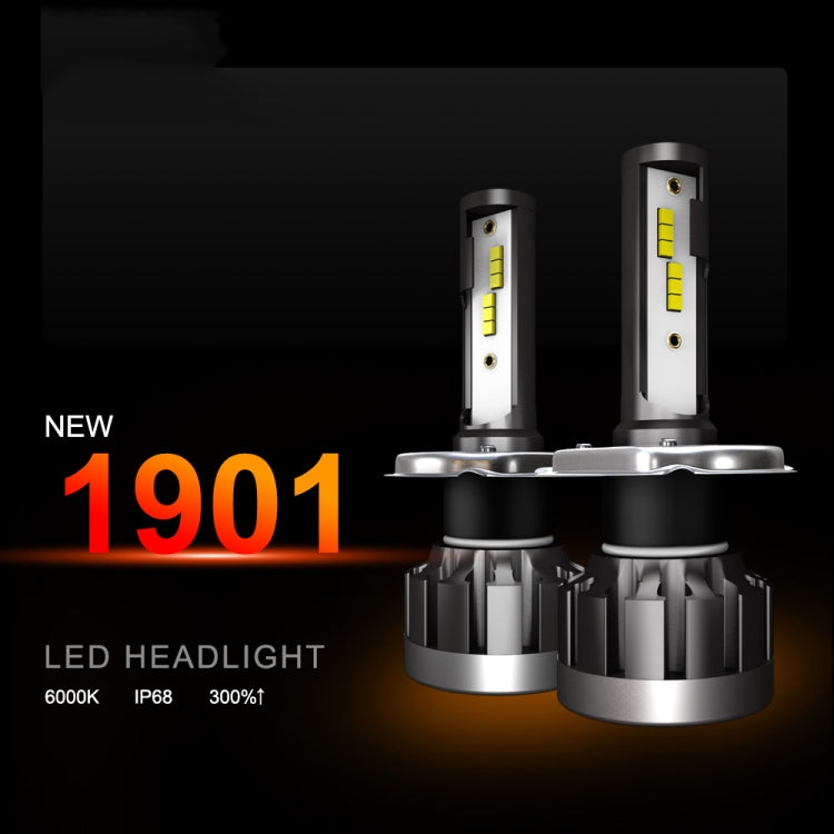 2 PCS 1901 H4 / HB2 / 9003 DC9-36V 14W 6000K 1400LM IP68 Car LED Headlight Lamps(White Light) - LED Headlamps by PMC Jewellery | Online Shopping South Africa | PMC Jewellery | Buy Now Pay Later Mobicred