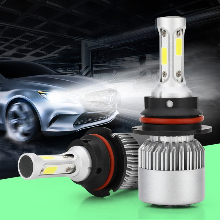 2 PCS S2 9007 / HB5 18W 6000K 1800LM IP65 2 COB LED Car Headlight Lamps, DC 9-30V(Cool White) - LED Headlamps by PMC Jewellery | Online Shopping South Africa | PMC Jewellery | Buy Now Pay Later Mobicred