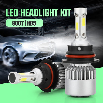 2 PCS S2 9007 / HB5 18W 6000K 1800LM IP65 2 COB LED Car Headlight Lamps, DC 9-30V(Cool White) - LED Headlamps by PMC Jewellery | Online Shopping South Africa | PMC Jewellery | Buy Now Pay Later Mobicred