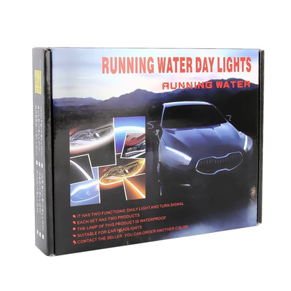 2 PCS 45cm DC12V 5W Ultra-thin Waterproof Car Auto Double Colors Turn Lights / Running Lights SMD-2835 LED Bulbs (Turn Lights: Yellow Light; Running Lights: Ice Blue Light) - Running Lights by PMC Jewellery | Online Shopping South Africa | PMC Jewellery | Buy Now Pay Later Mobicred