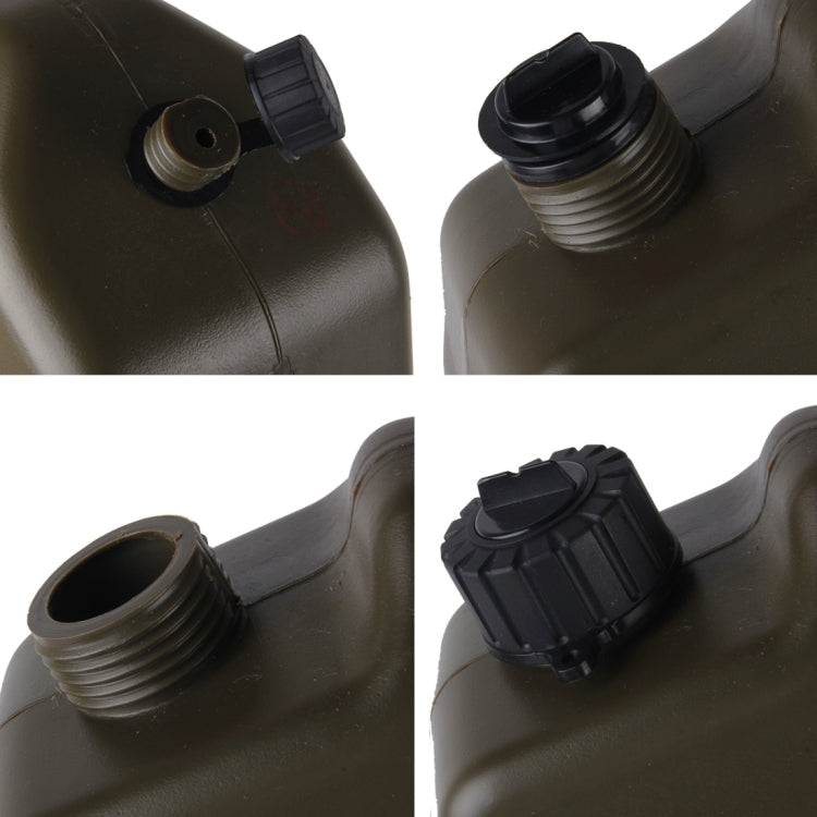 Gasoline Fuel Tanks Plastic 2.6 Gallon 10 Litres Auto Shut Off Fuel Cans Oil Container Emergency Backup(Army Green) - oil tank tubes & oil pumps by PMC TechLife | Online Shopping South Africa | PMC TechLife | Buy Now Pay Later Mobicred