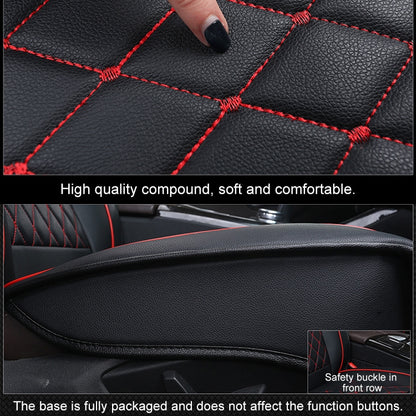 Car Leather Full Coverage Seat Cushion Cover, Standard Version, Only One Seat(Coffee) - Seat Accessories by PMC Jewellery | Online Shopping South Africa | PMC Jewellery | Buy Now Pay Later Mobicred