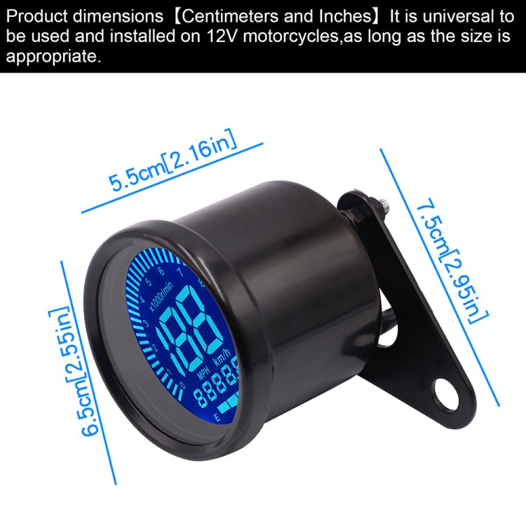 CS-636B1 Motorcycle Multi-functional Modification Instrumentation Motorcycle Odometer Speedometer Tachometer Oil Gauge (Black) - Electrical Instruments by PMC Jewellery | Online Shopping South Africa | PMC Jewellery | Buy Now Pay Later Mobicred