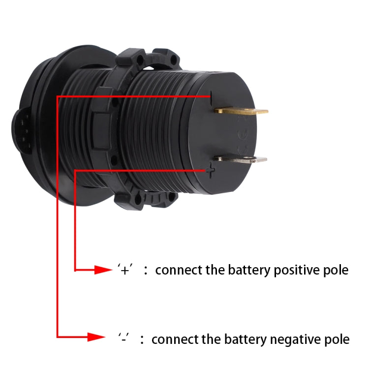 Universal Car Charger 2 Port Power Socket Power Dual USB Charger 5V 4.2A IP66 with Aperture(Red Light) - DIY Modified Charger by PMC TechLife | Online Shopping South Africa | PMC TechLife | Buy Now Pay Later Mobicred