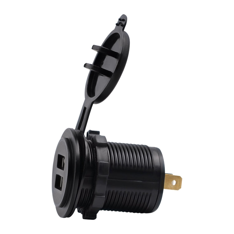 Universal Car Charger 2 Port Power Socket Power Dual USB Charger 5V 4.2A IP66 with Aperture(Blue Light) - DIY Modified Charger by PMC TechLife | Online Shopping South Africa | PMC TechLife | Buy Now Pay Later Mobicred