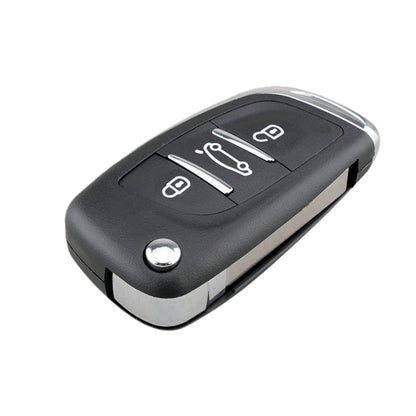 For PEUGEOT Car Keys Replacement 3 Buttons Car Key Case with Grooved and Holder - Car Key Cases by PMC Jewellery | Online Shopping South Africa | PMC Jewellery