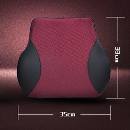 Four Seasons Breathable Memory Foam Car Lumbar Pillow Polyester Pillow (Purple) - Seat Accessories by PMC Jewellery | Online Shopping South Africa | PMC Jewellery | Buy Now Pay Later Mobicred