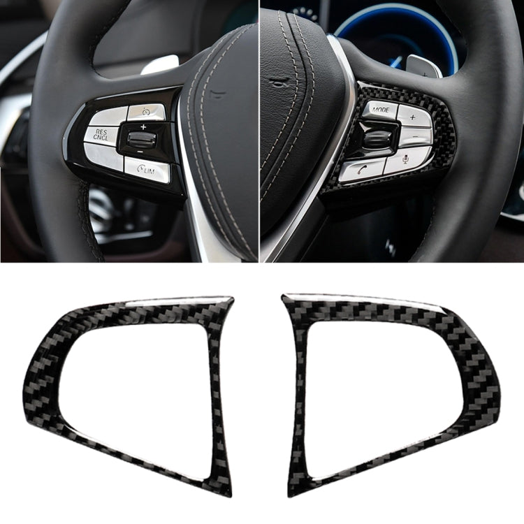 Car Carbon Fiber Steering Wheel Button Configuration B Decorative Sticker for BMW 5 Series G30/G38 X3 G01/G08 - Car Interior Mouldings by PMC Jewellery | Online Shopping South Africa | PMC Jewellery | Buy Now Pay Later Mobicred