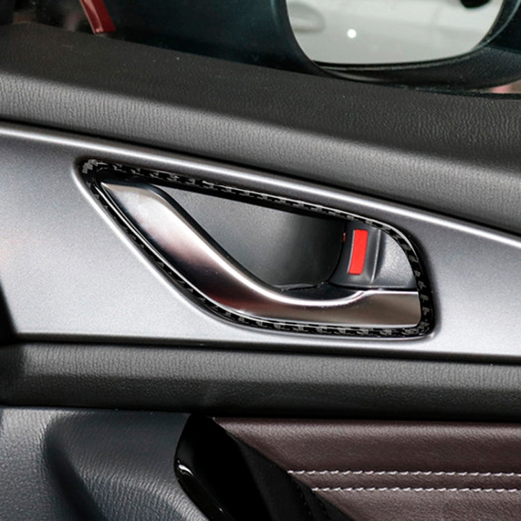 4 PCS Car Carbon Fiber Door Inner Handle Frame Decorative Sticker for Mazda Axela 2014 / 2017-2018 - Car Interior Mouldings by PMC Jewellery | Online Shopping South Africa | PMC Jewellery | Buy Now Pay Later Mobicred