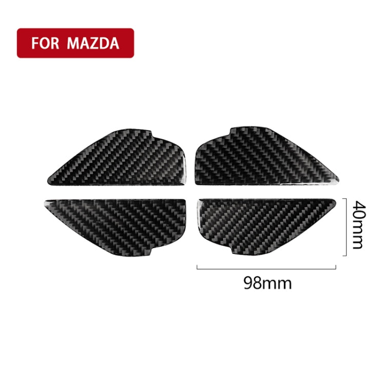 4 PCS Car Carbon Fiber Door Inner Handle Wrist Panel Decorative Sticker for Mazda Axela 2014 / 2017-2018 - Car Interior Mouldings by PMC Jewellery | Online Shopping South Africa | PMC Jewellery | Buy Now Pay Later Mobicred