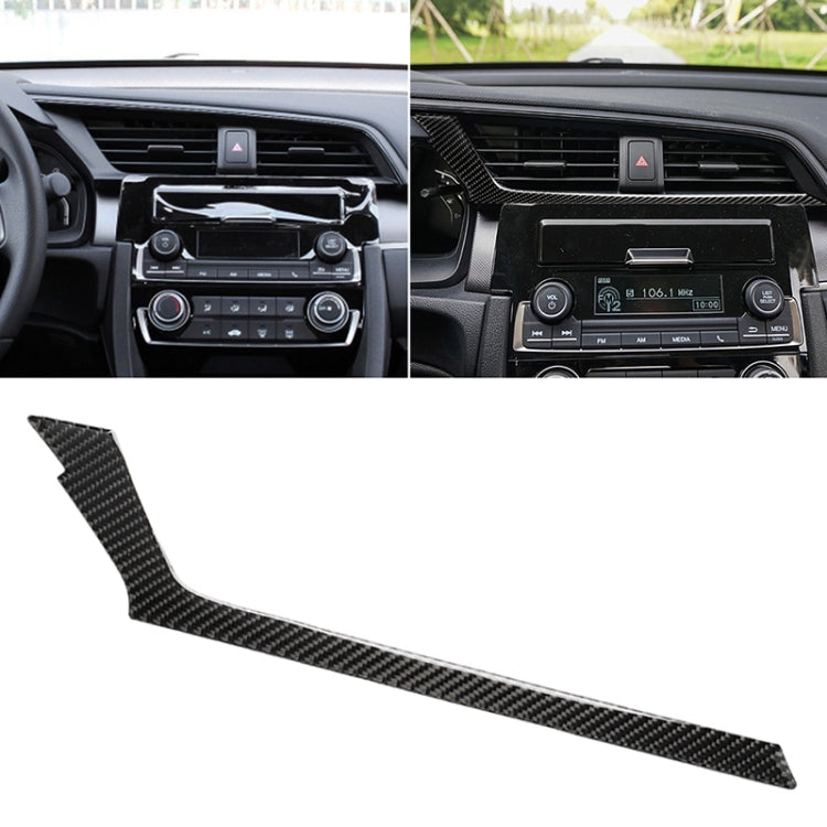 Car Carbon Fiber Central Control Air Outlet Below Decorative Sticker for Honda Tenth Generation Civic 2016-2019, Left Drive - Car Interior Mouldings by PMC TechLife | Online Shopping South Africa | PMC TechLife | Buy Now Pay Later Mobicred