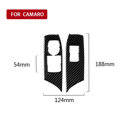 2 in 1 Car Carbon Fiber Window Lift Panel Decorative Sticker for Chevrolet Camaro 2017-2019, Left Drive - Car Interior Mouldings by PMC Jewellery | Online Shopping South Africa | PMC Jewellery | Buy Now Pay Later Mobicred