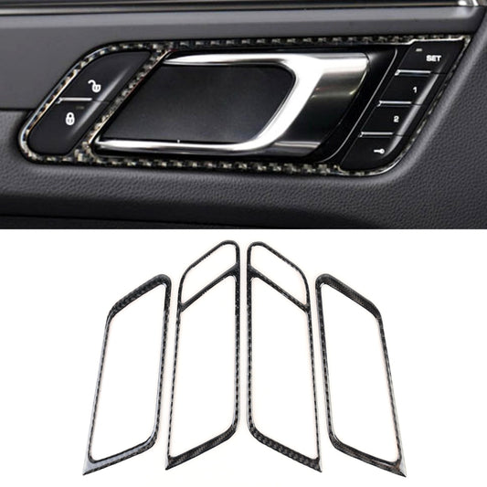 4 PCS Carbon Fiber Car Door Handle Frame Decorative Sticker for Porsche Macan - Car Interior Mouldings by PMC Jewellery | Online Shopping South Africa | PMC Jewellery | Buy Now Pay Later Mobicred