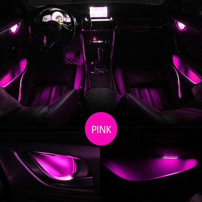 4 PCS Universal Car LED Inner Handle Light Atmosphere Lights Decorative Lamp DC12V / 0.5W Cable Length: 75cm (Pink Light) - Atmosphere lights by PMC Jewellery | Online Shopping South Africa | PMC Jewellery | Buy Now Pay Later Mobicred