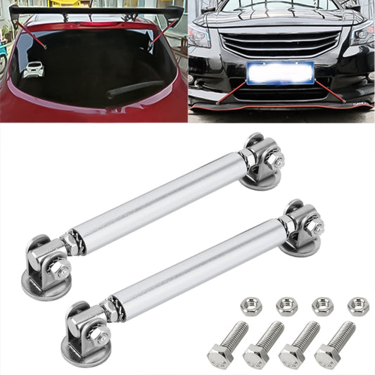 2 PCS Car Modification Adhesive Surrounded Rod Lever Front and Rear Bars Fixed Front Lip Back Shovel, Length: 10cm(Silver) - Trunk & Bumper Accessories by PMC Jewellery | Online Shopping South Africa | PMC Jewellery | Buy Now Pay Later Mobicred