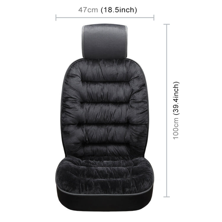 Car Thick Plush Seat Cushion Warmer Cover Winter Seat Mat (Black) - Seat Accessories by PMC TechLife | Online Shopping South Africa | PMC TechLife | Buy Now Pay Later Mobicred