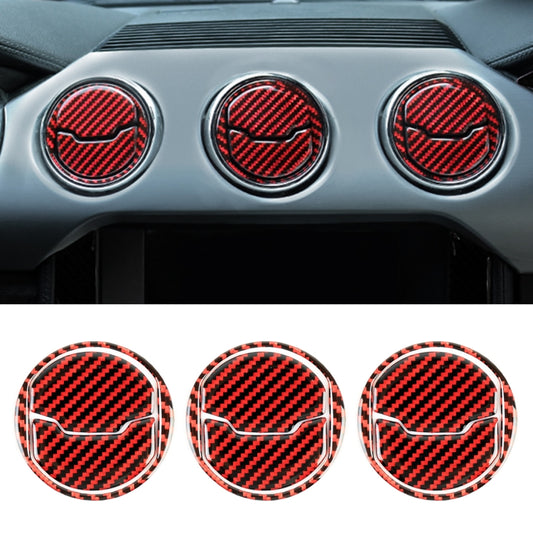 9 in 1 Car Carbon Fiber Central Air Outlet Frame Decorative Sticker for Ford Mustang 2015-2020 - Car Interior Mouldings by PMC Jewellery | Online Shopping South Africa | PMC Jewellery | Buy Now Pay Later Mobicred