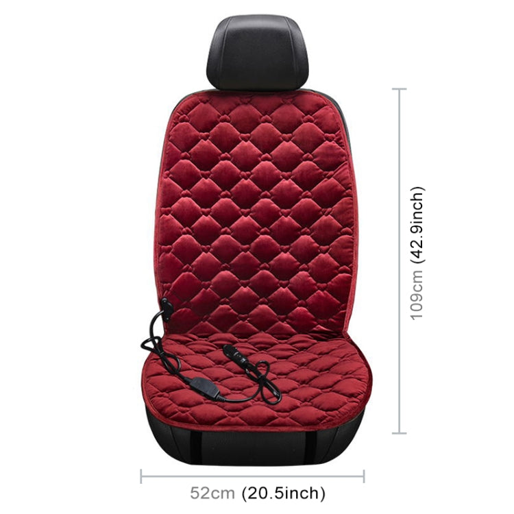 Car 12V Front Seat Heater Cushion Warmer Cover Winter Heated Warm, Single Seat (Red) - Seat Accessories by PMC Jewellery | Online Shopping South Africa | PMC Jewellery | Buy Now Pay Later Mobicred