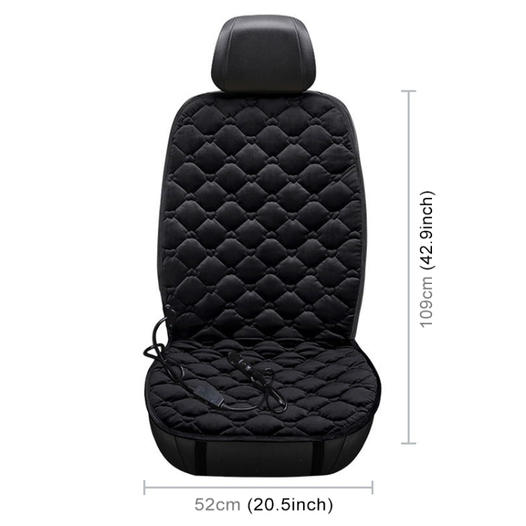 Car 24V Front Seat Heater Cushion Warmer Cover Winter Heated Warm, Single Seat (Black) - Seat Accessories by PMC Jewellery | Online Shopping South Africa | PMC Jewellery | Buy Now Pay Later Mobicred