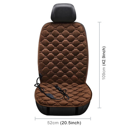 Car 24V Front Seat Heater Cushion Warmer Cover Winter Heated Warm, Single Seat (Coffee) - Seat Accessories by PMC Jewellery | Online Shopping South Africa | PMC Jewellery | Buy Now Pay Later Mobicred