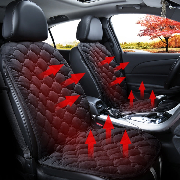 Car 24V Front Seat Heater Cushion Warmer Cover Winter Heated Warm, Double Seat (Black) - Seat Accessories by PMC Jewellery | Online Shopping South Africa | PMC Jewellery | Buy Now Pay Later Mobicred