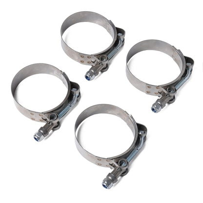 4 PCS Stainless Steel T-Bolt Hose Clamps Pipe Clip Fuel Line Clip, Size: 79-87mm - Booster Cable & Clip by PMC Jewellery | Online Shopping South Africa | PMC Jewellery