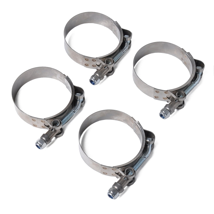4 PCS Stainless Steel T-Bolt Hose Clamps Pipe Clip Fuel Line Clip, Size: 95-103mm - Booster Cable & Clip by PMC TechLife | Online Shopping South Africa | PMC TechLife | Buy Now Pay Later Mobicred