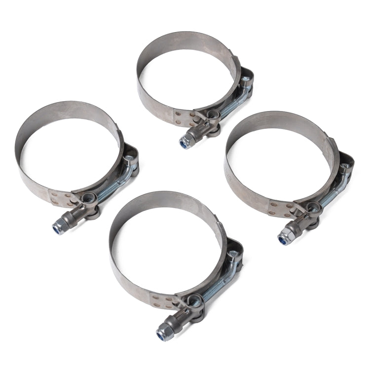 4 PCS Stainless Steel T-Bolt Hose Clamps Pipe Clip Fuel Line Clip, Size: 95-103mm - Booster Cable & Clip by PMC Jewellery | Online Shopping South Africa | PMC Jewellery