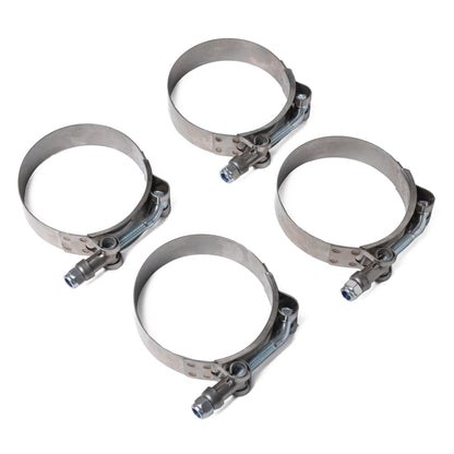 4 PCS Stainless Steel T-Bolt Hose Clamps Pipe Clip Fuel Line Clip, Size: 108-116mm - Booster Cable & Clip by PMC Jewellery | Online Shopping South Africa | PMC Jewellery