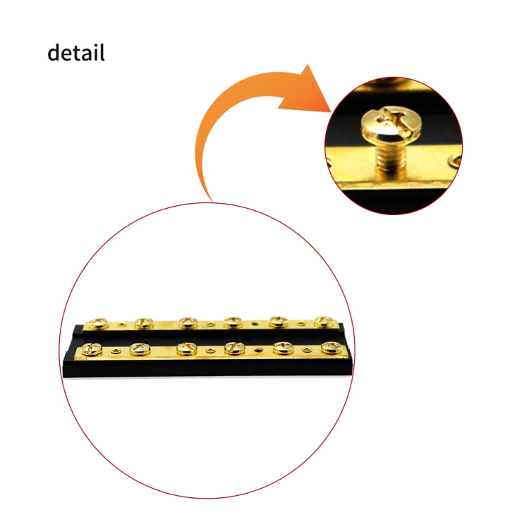 12 Way 6P Power Distribution Dual Bus Bar 12-bit Distribution Box for Car / RV / Boat - Booster Cable & Clip by PMC Jewellery | Online Shopping South Africa | PMC Jewellery