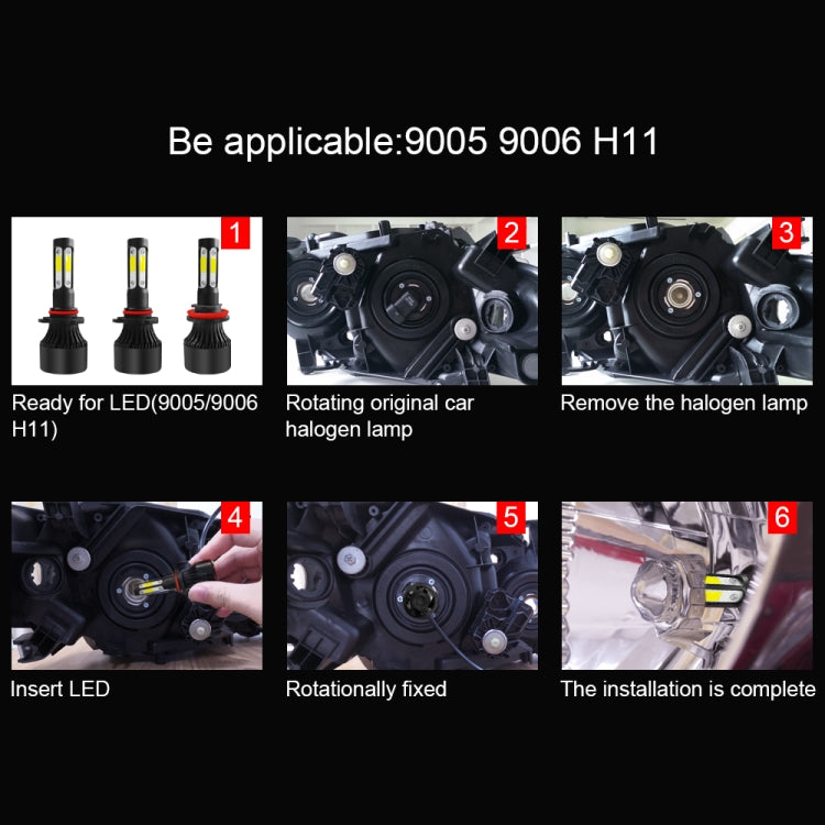 2 PCS S2 H8 / H9 / H11 DC9-36V / 25W / 6000K / 2500LM IP68 Car LED Headlight Lamps (Cool White) - LED Headlamps by PMC TechLife | Online Shopping South Africa | PMC TechLife | Buy Now Pay Later Mobicred