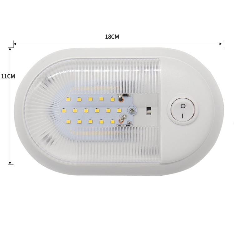 D4348 10-24V 3-3.5W 4000-4500K 280LM RV Yacht 24 PCS LED Lamps Dome Light Ceiling Lamp, with Independent Switch Control - Marine Accessories & Parts by PMC Jewellery | Online Shopping South Africa | PMC Jewellery | Buy Now Pay Later Mobicred