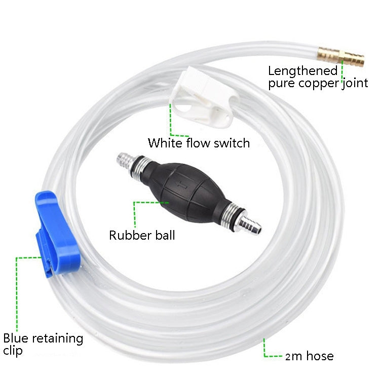 2m Manual One-Way Valve Oil Pump Fuel Hand Oil Pump Car Fuel Pipe Oil Pump - oil tank tubes & oil pumps by PMC TechLife | Online Shopping South Africa | PMC TechLife | Buy Now Pay Later Mobicred