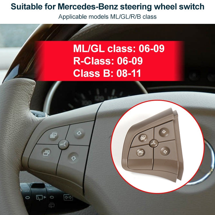 Car Left Side 4-button Steering Wheel Switch Buttons Panel 1648200010 for Mercedes-Benz W164, Left Driving (Grey) - Car Switches by PMC Jewellery | Online Shopping South Africa | PMC Jewellery | Buy Now Pay Later Mobicred