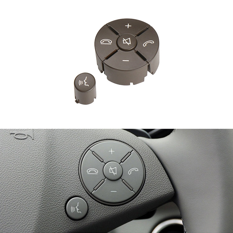 Car Right Side Steering Wheel Switch Buttons Panel for Mercedes-Benz W204 2007-2014, Left Driving(Brown) - Car Switches by PMC Jewellery | Online Shopping South Africa | PMC Jewellery