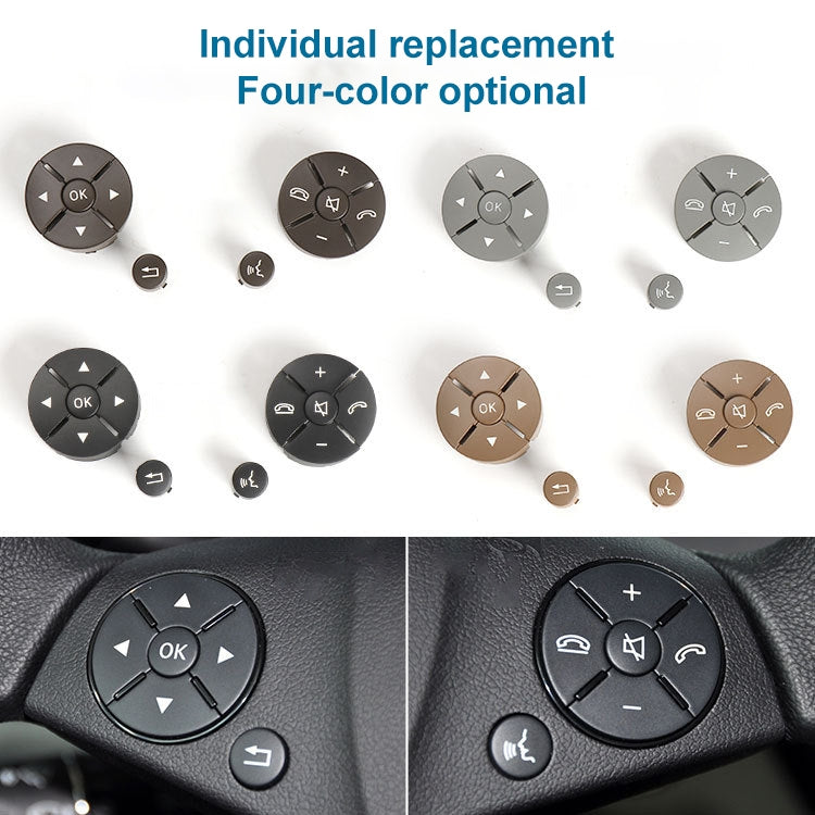 Car Right Side Steering Wheel Switch Buttons Panel for Mercedes-Benz W204 2007-2014, Left Driving(Brown) - Car Switches by PMC Jewellery | Online Shopping South Africa | PMC Jewellery