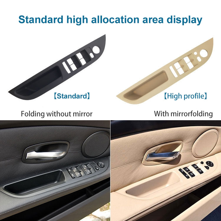 Car Left Front Door Window Lift Switch Trim Panel 51416983705 for BMW E60 2008-2010, Left Driving High Configuration Version (Black) - Car Interior Mouldings by PMC Jewellery | Online Shopping South Africa | PMC Jewellery | Buy Now Pay Later Mobicred