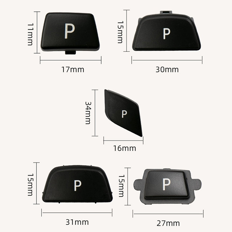 Car Gear Lever Auto Parking Button Letter P Cap for BMW 3 Series F30 2012-2019, Left Driving(Black) - Car Switches by PMC Jewellery | Online Shopping South Africa | PMC Jewellery | Buy Now Pay Later Mobicred