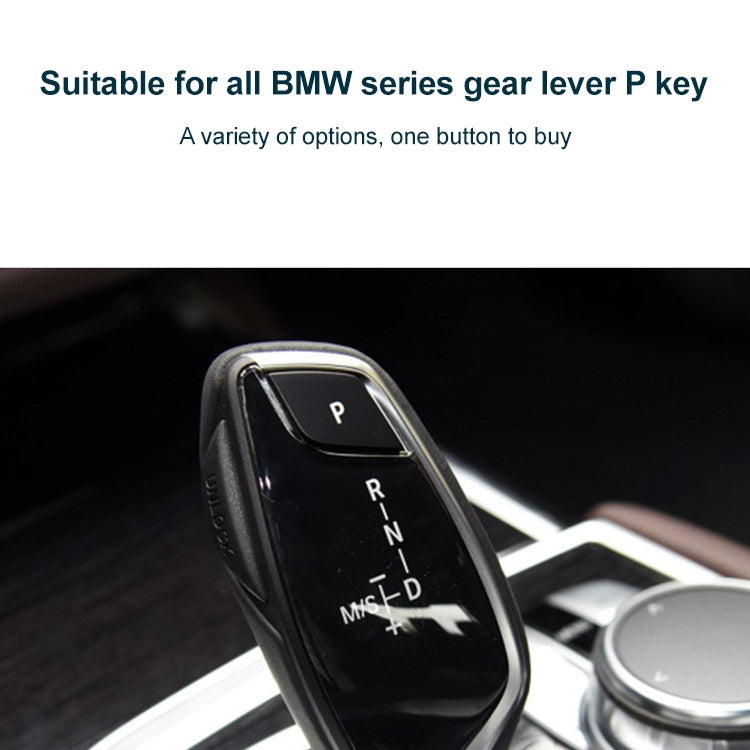 Car Gear Lever Auto Parking Button Letter P Cap for BMW 3 Series F30 2012-2019, Left Driving(Black) - Car Switches by PMC TechLife | Online Shopping South Africa | PMC TechLife | Buy Now Pay Later Mobicred