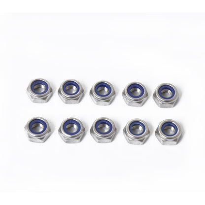 60 PCS Car 304 Stainless Steel Lock Nuts Nylon Insert Locknut Kit M3-M10 - Nuts & Bolts by PMC Jewellery | Online Shopping South Africa | PMC Jewellery