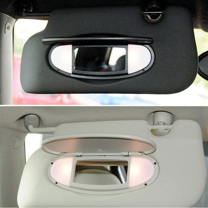 Car Sunshade Makeup Mirror Sun Visor for BMW mini R50R56, Left Driving (Beige) - Sunglasses & Glasses Clips by PMC Jewellery | Online Shopping South Africa | PMC Jewellery | Buy Now Pay Later Mobicred