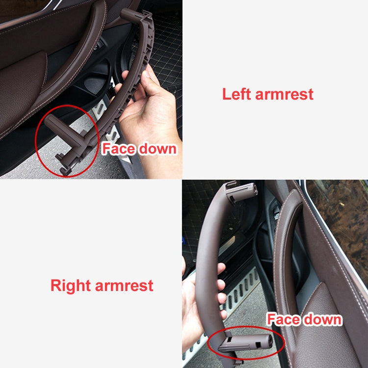 Car Right Side Inside Doors Handle Pull Trim Cover for BMW X5 / X6, Left Driving (Dark Coffee) - Door Handles by PMC TechLife | Online Shopping South Africa | PMC TechLife | Buy Now Pay Later Mobicred