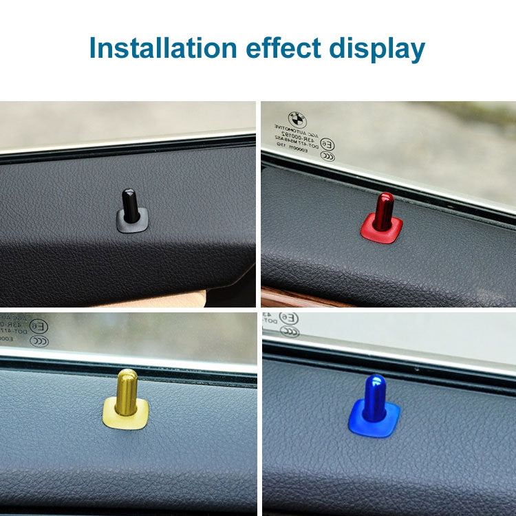 4 in 1 Car Door Latch Pin Door Screw Knob Cap Cover Trim for BMW F10, Left Driving (Gold) - Others by PMC TechLife | Online Shopping South Africa | PMC TechLife | Buy Now Pay Later Mobicred