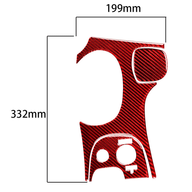 3 in 1 Carbon Fiber Car Gear Panel Sticker Kits D for Chevrolet Corvette C5 1998-2004, Left Drive(Red) - Car Interior Mouldings by PMC Jewellery | Online Shopping South Africa | PMC Jewellery | Buy Now Pay Later Mobicred